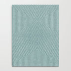 boho hexagon stripes - dusty blue Notebook Gallery Image 4