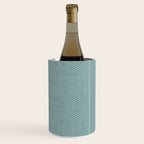 boho hexagon stripes - dusty blue Wine Chiller Gallery Image 2