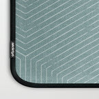 boho hexagon stripes - dusty blue Laptop Sleeve Gallery Image 3