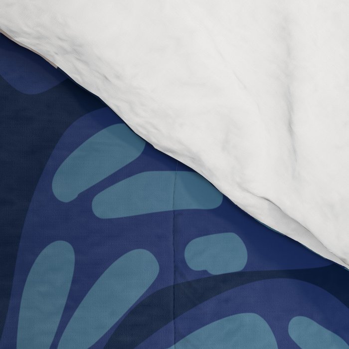 Floral abundance Blue Comforter Gallery Image 4