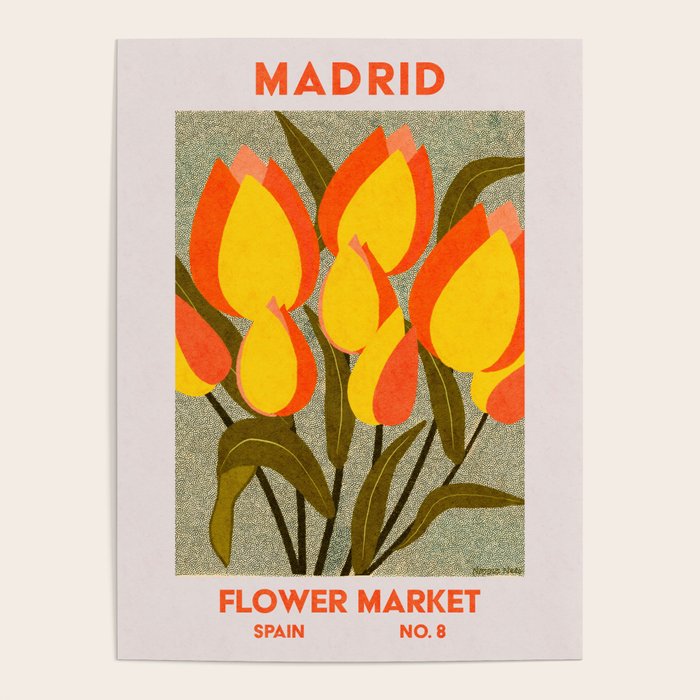 Retro Wall Art | Madrid Flower Market | Matisse Print | Printable Poster Gallery Image 4