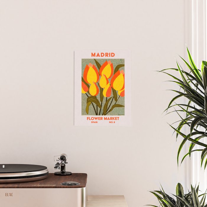 Retro Wall Art | Madrid Flower Market | Matisse Print | Printable Poster Gallery Image 2