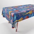 Jellyfish Collection - blue Tablecloth Gallery Image 1