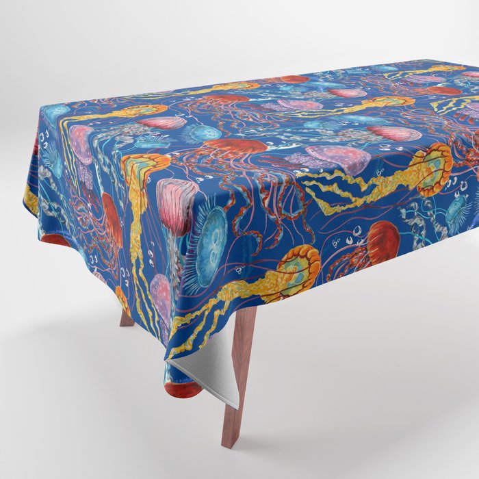 Jellyfish Collection - blue Tablecloth Gallery Image 1
