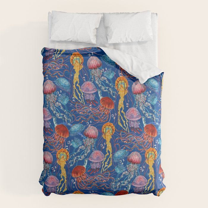 Jellyfish Collection - blue Duvet Cover Gallery Image 6