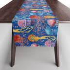 Jellyfish Collection - blue Table Runner Gallery Image 1