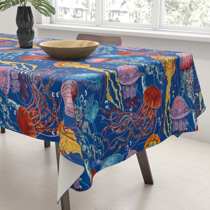 Jellyfish Collection - blue Tablecloth Gallery Image 3