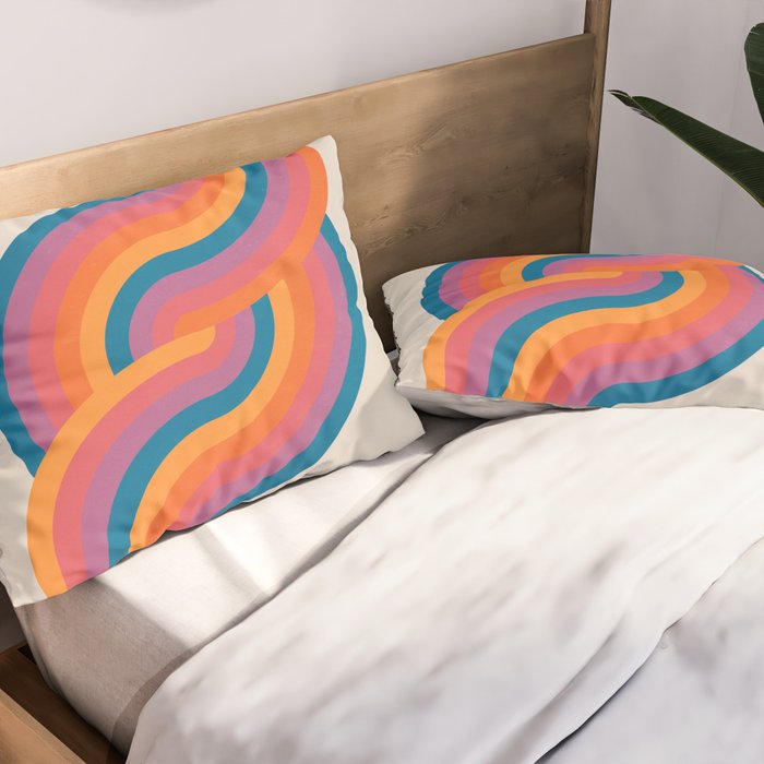 Vintage California Sun: Sacred Geometry Edition Pillow Sham Gallery Image 2