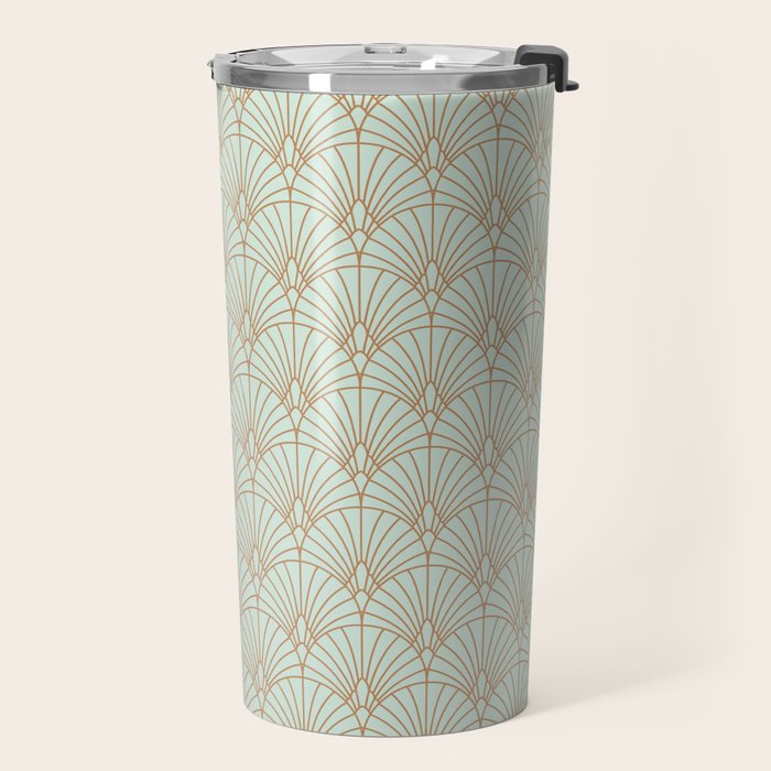 Art Deco fan pattern Travel Mug Gallery Image 2