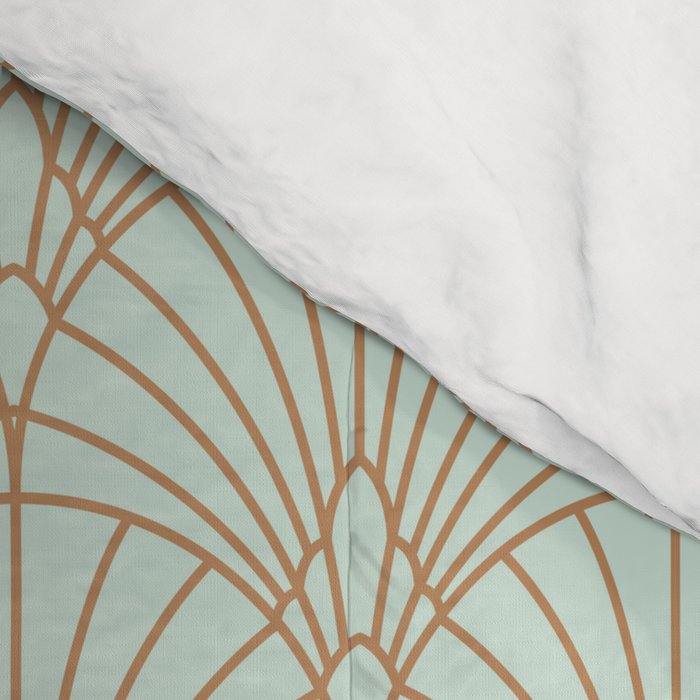 Art Deco fan pattern Comforter Gallery Image 4