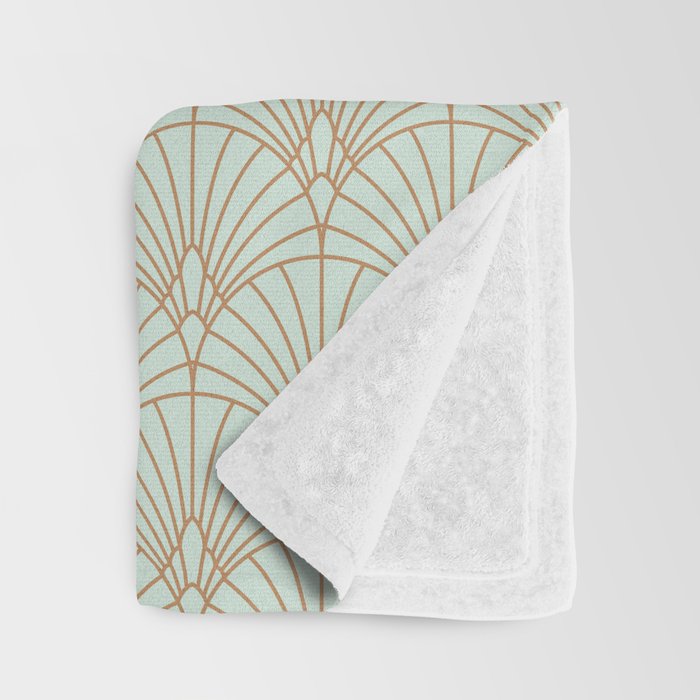 Art Deco fan pattern Throw Blanket Gallery Image 3