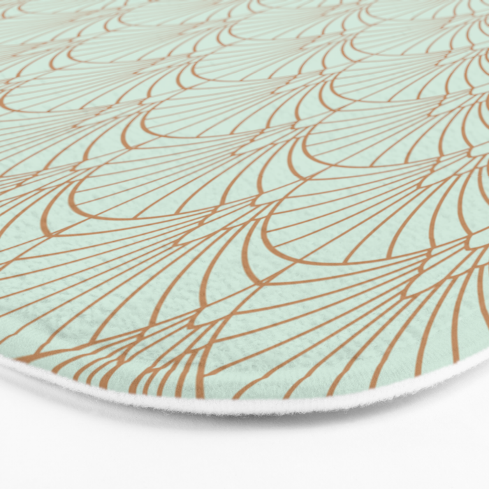Art Deco fan pattern Bath Mat Gallery Image 3