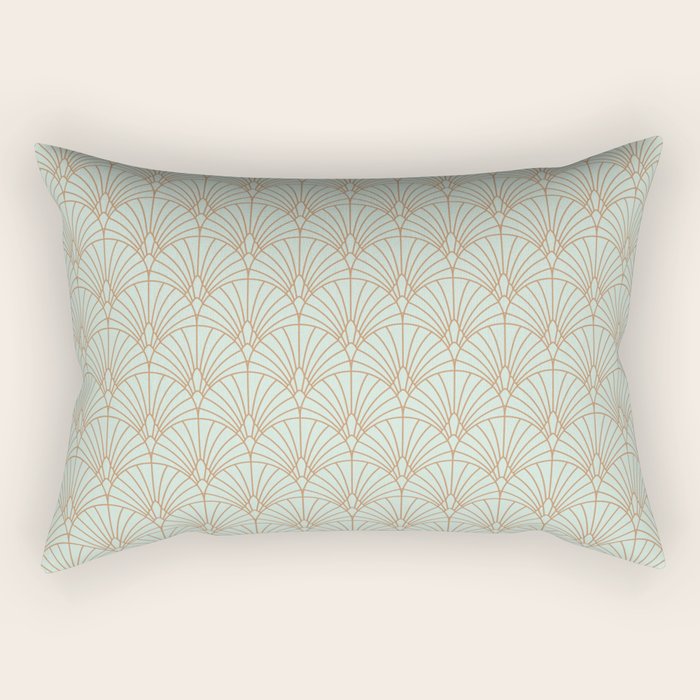 Art Deco fan pattern Rectangular Pillow Gallery Image 2