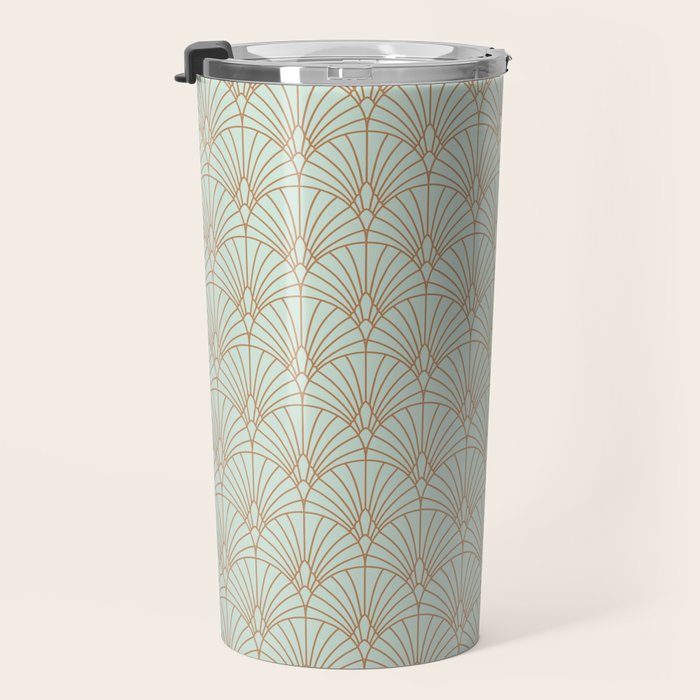 Art Deco fan pattern Travel Mug Gallery Image 3