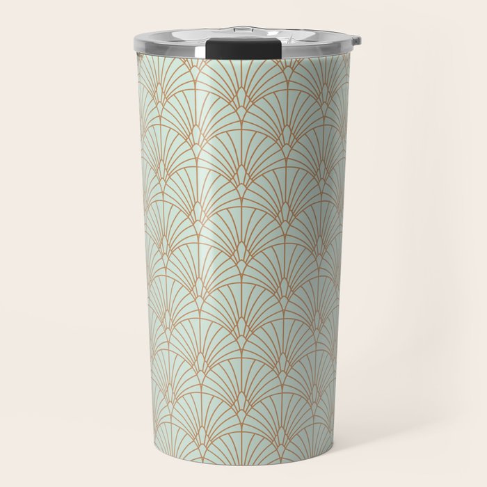 Art Deco fan pattern Travel Mug Gallery Image 1