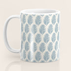 Palm Leaf Blue And Cream Coffee Mug Gallery Image 3