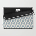 Palm Leaf Blue And Cream Laptop Sleeve Gallery Image 2