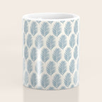 Palm Leaf Blue And Cream Coffee Mug Gallery Image 4
