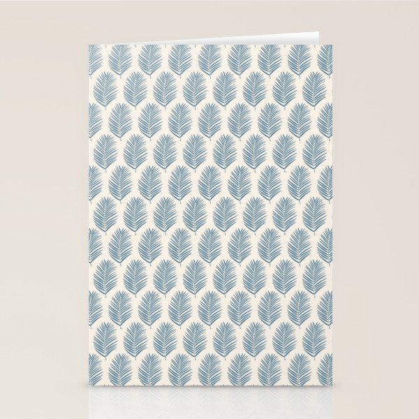 Palm Leaf Blue And Cream Stationery Card Gallery Image 2
