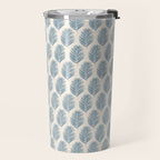 Palm Leaf Blue And Cream Travel Mug Gallery Image 2