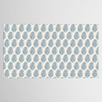 Palm Leaf Blue And Cream Tablecloth Gallery Image 2