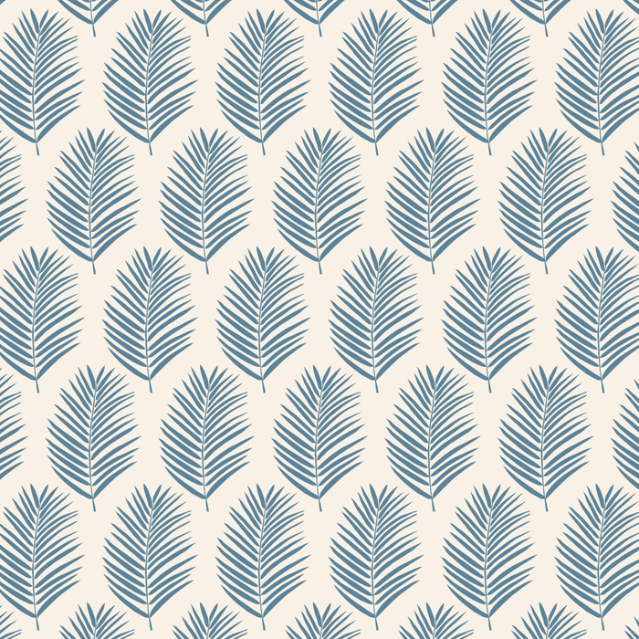 Palm Leaf Blue And Cream Coffee Mug Gallery Image 2
