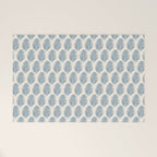 Palm Leaf Blue And Cream Welcome Mat Gallery Image 1