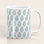 Palm Leaf Blue And Cream Coffee Mug Gallery Image 1