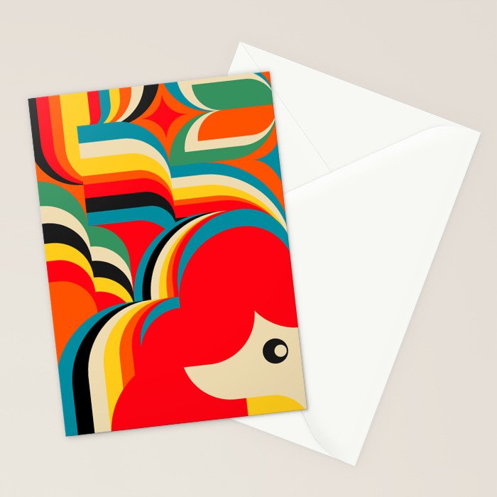 Colorful Abstract Figurative  Stationery Card Gallery Image 2