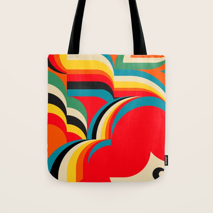 Colorful Abstract Figurative  Tote Bag Gallery Image 1