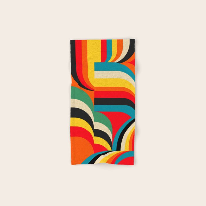 Colorful Abstract Figurative  Bath Towel Gallery Image 1