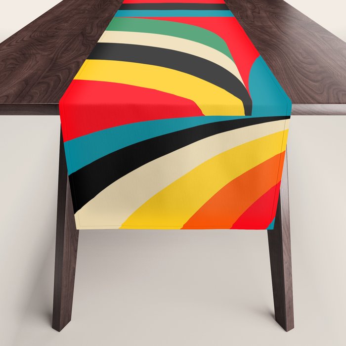 Colorful Abstract Figurative  Table Runner Gallery Image 1