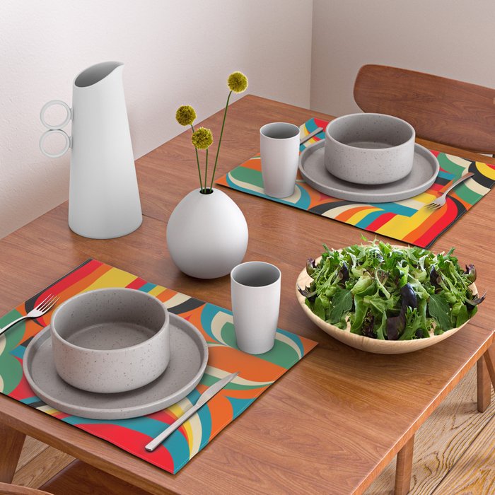 Colorful Abstract Figurative  Placemat Gallery Image 2