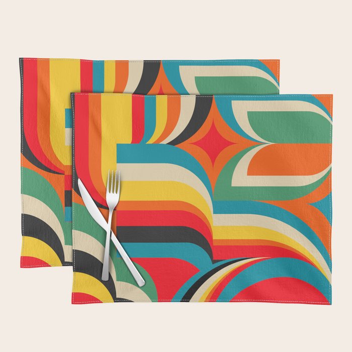 Colorful Abstract Figurative  Placemat Gallery Image 1
