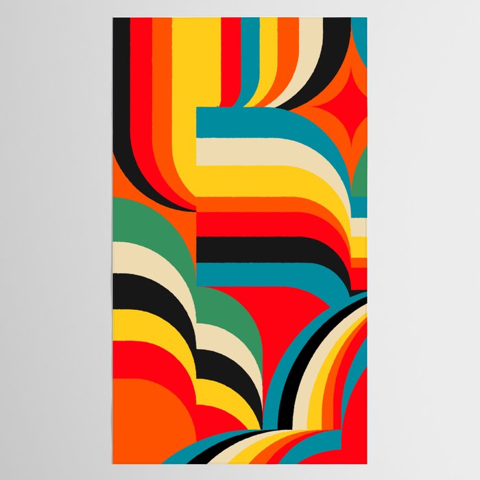 Colorful Abstract Figurative  Tablecloth Gallery Image 2