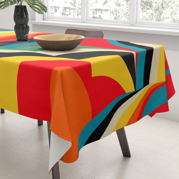 Colorful Abstract Figurative  Tablecloth Gallery Image 3
