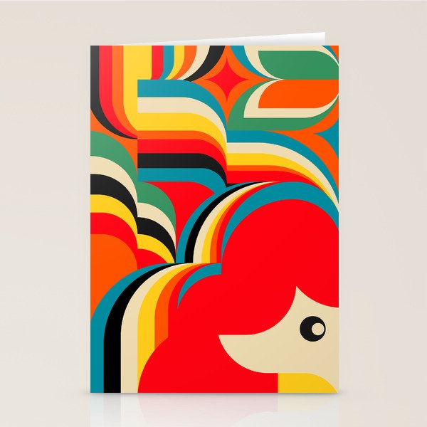 Colorful Abstract Figurative  Stationery Card Gallery Image 1
