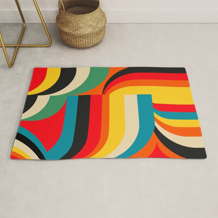 Colorful Abstract Figurative  Rug Gallery Image 1