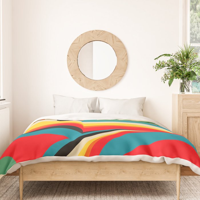 Colorful Abstract Figurative  Duvet Cover Gallery Image 3