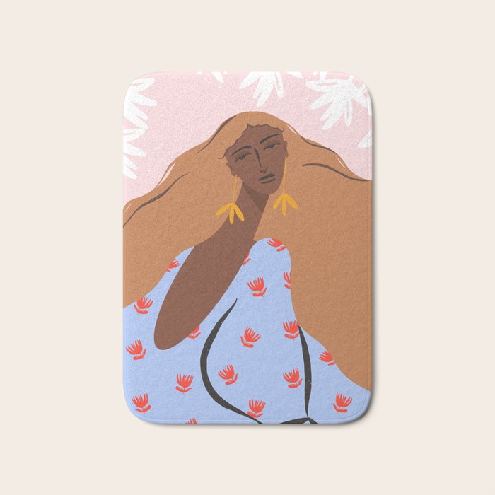 Woman Looking Back Bath Mat Gallery Image 1