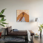Woman Looking Back Wood Wall Art Gallery Image 2