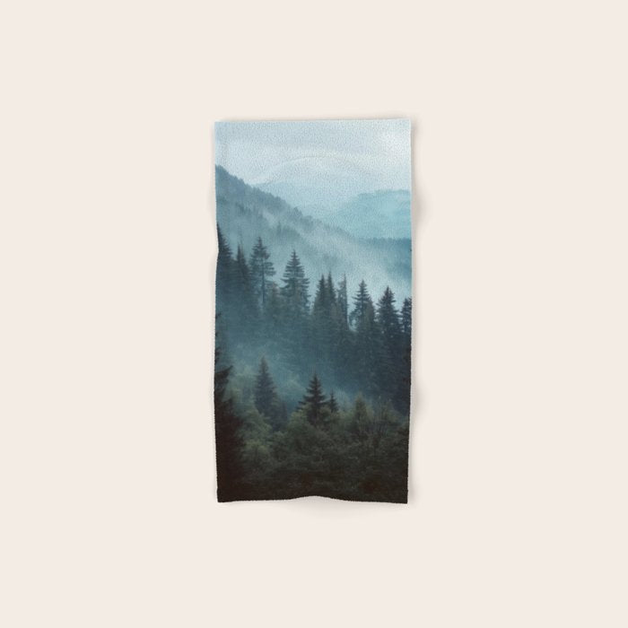 Misty Pine Forest Bath Towel Gallery Image 1