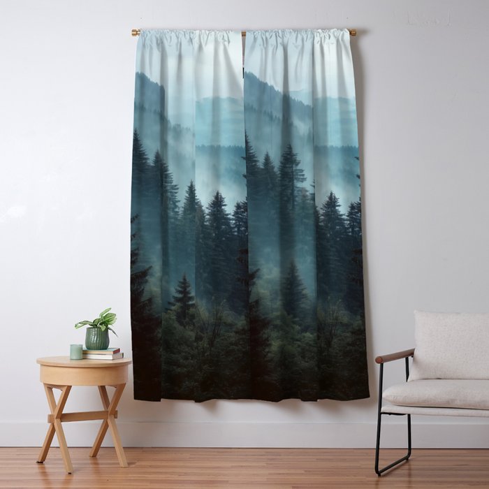 Misty Pine Forest Window Curtain Gallery Image 5