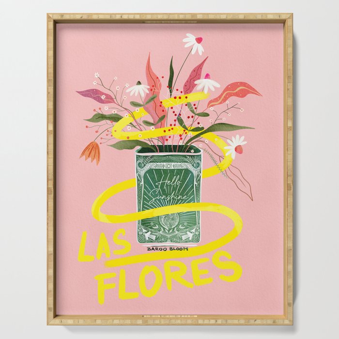Bright Floral Bouquet - Las Flores Serving Tray Gallery Image 1