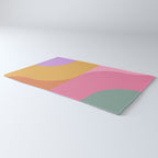 Colorful Wavy Stripes Abstract Rug Gallery Image 3