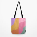 Colorful Wavy Stripes Abstract Tote Bag Gallery Image 2