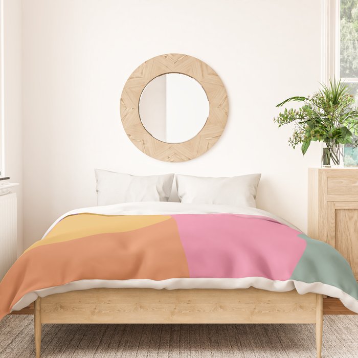 Colorful Wavy Stripes Abstract Duvet Cover Gallery Image 3