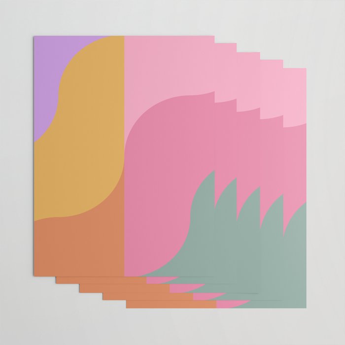 Colorful Wavy Stripes Abstract Wrapping Paper Gallery Image 3