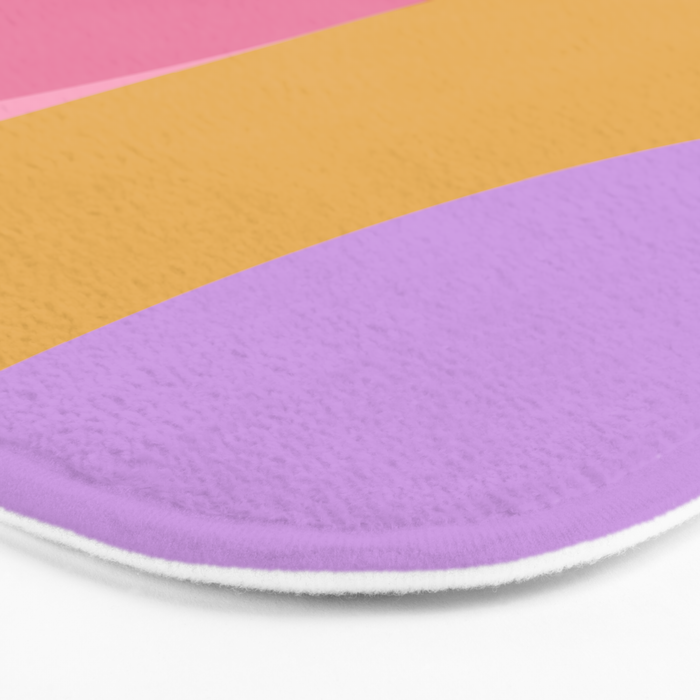 Colorful Wavy Stripes Abstract Bath Mat Gallery Image 3