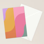 Colorful Wavy Stripes Abstract Stationery Card Gallery Image 2